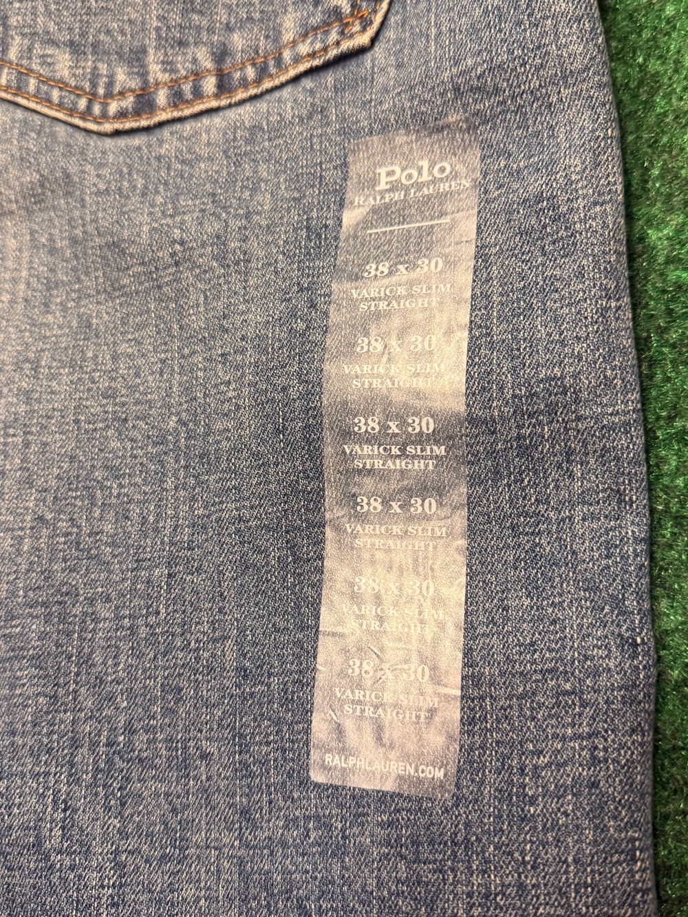NWT Polo by Ralph Lauren Men’s Blue Denim Jeans (W38 / L30) - Picture 5 of 7